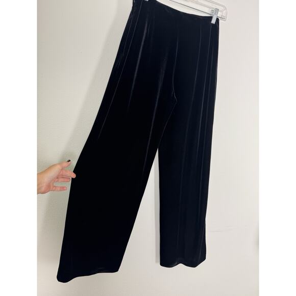 Didier Parakian Velvet Pants US 8 High Waisted Wide Leg Made In France - Picture 2 of 9